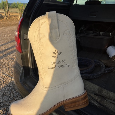 Cowboy boots with logo — customer photo
