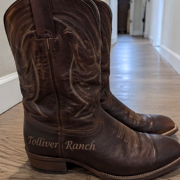 Custom cowboy boots — customer photo
