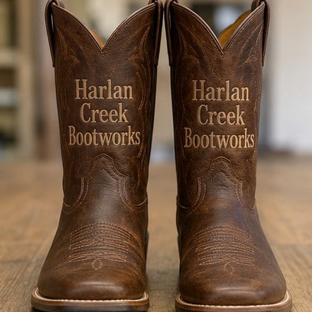 Custom Cowboy Boots with custom branding