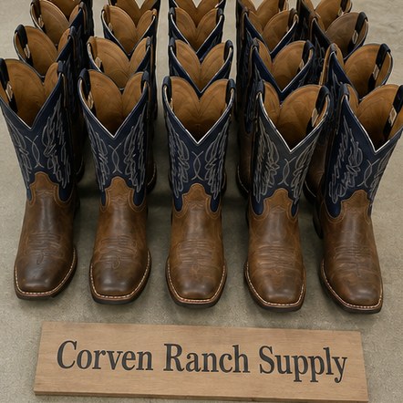 Customized cowboy boots for ranches and working crews