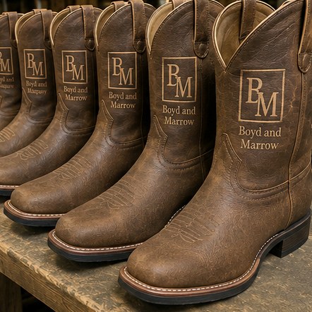 Customized cowboy boots for weddings and occasions