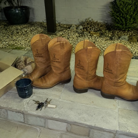 Personalized cowboy boots — customer photo