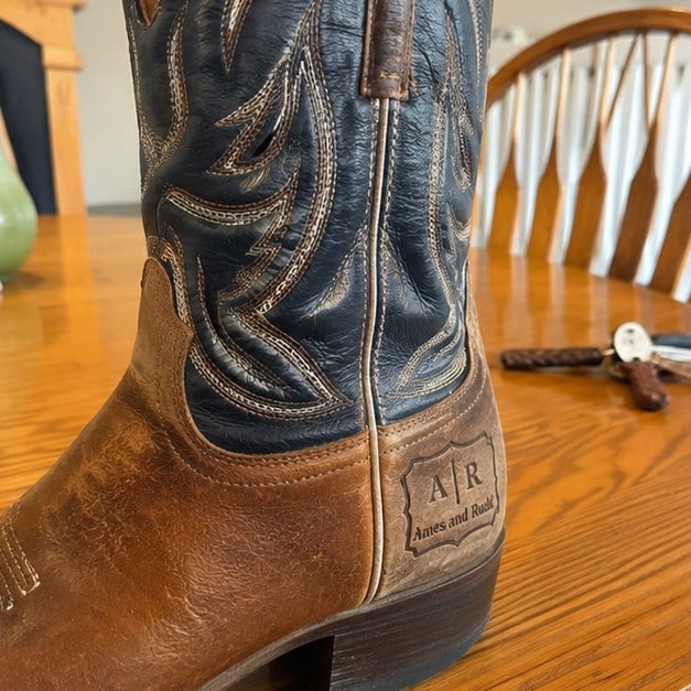 Personalized cowboy boots — customer photo