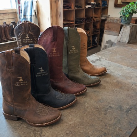 Promotional custom cowboy boots with company logo