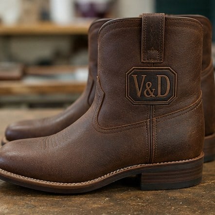 Roper & Ranch Work Boots with custom branding